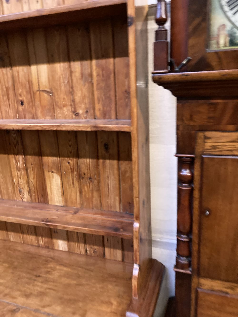 A Victorian pine dresser, width 170cm depth 64cm height 218cm